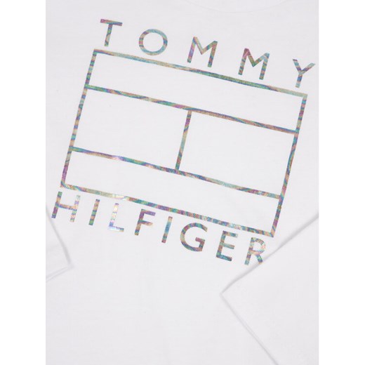 Tommy Hilfiger Bluzka Foil Flag KG0KG04892 D Biały Regular Fit Tommy Hilfiger 8 promocja MODIVO