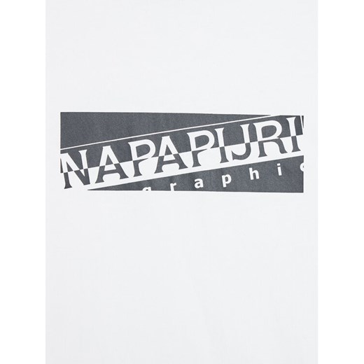 Napapijri T-Shirt Sob NP0A4FP7 S Biały Regular Fit Napapijri 10Y promocja MODIVO