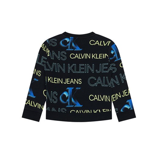 Calvin Klein Jeans Bluza Pixelated Aop IB0IB00802 Granatowy Regular Fit 10Y okazyjna cena MODIVO