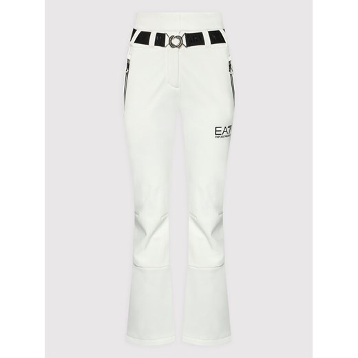 EA7 Emporio Armani Spodnie dresowe 6KTP03 TN8HZ 1150 Biały Regular Fit L wyprzedaż MODIVO