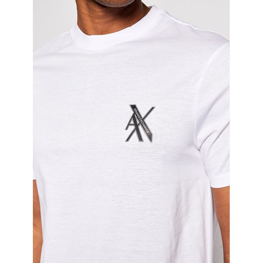 Armani Exchange T-Shirt 3KZTLD ZJ9AZ 1100 Biały Regular Fit Armani Exchange S wyprzedaż MODIVO