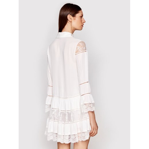 Babylon Sukienka koszulowa N_EL0701 Biały Regular Fit S promocyjna cena MODIVO