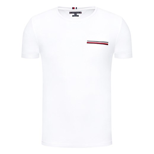 Tommy Hilfiger T-Shirt Rwb Pocket Flex Tee MW0MW16600 Biały Regular Fit Tommy Hilfiger S promocyjna cena MODIVO