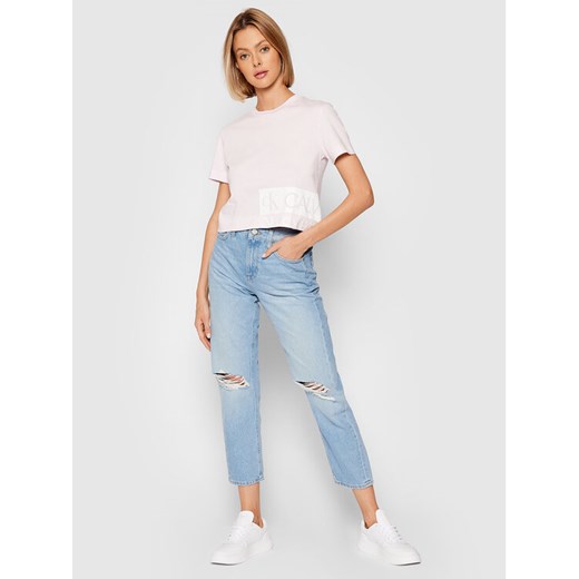 Calvin Klein Jeans T-Shirt J20J215324 Różowy Regular Fit XS promocyjna cena MODIVO