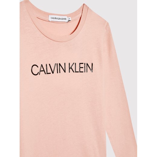 Calvin Klein Jeans Bluzka Institutional Logo IG0IG01014 Różowy Regular Fit 8Y wyprzedaż MODIVO