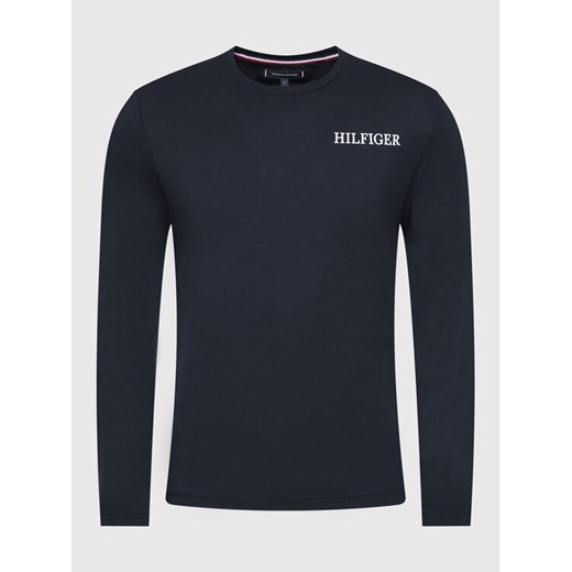 Tommy Hilfiger Longsleeve Logo On Back MW0MW21461 Granatowy Regular Fit Tommy Hilfiger S promocja MODIVO