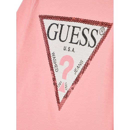 Guess Bluzka K1YI29 K6YW1 Różowy Regular Fit Guess 6X_7Y MODIVO promocyjna cena