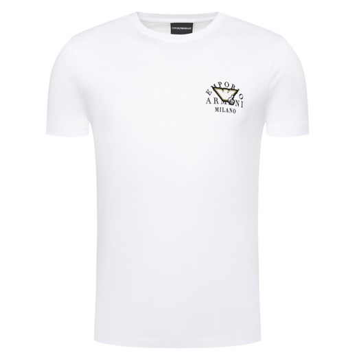 Emporio Armani T-Shirt 3H1T9G 1JCQZ 0100 Biały Regular Fit Emporio Armani L promocyjna cena MODIVO