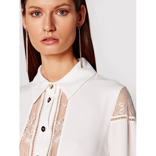 Babylon Sukienka koszulowa N_EL0701 Biały Regular Fit S MODIVO wyprzedaż