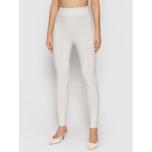 Max Mara Leisure Spodnie materiałowe Bahamas 37860216 Biały Skinny Fit XL wyprzedaż MODIVO