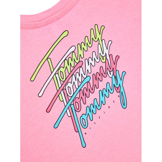 Tommy Hilfiger T-Shirt Multi Tee KG0KG05873 D Różowy Regular Fit Tommy Hilfiger 16Y okazyjna cena MODIVO