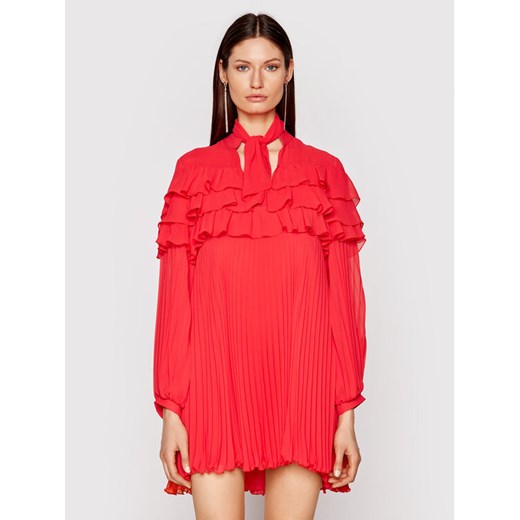 Babylon Sukienka koktajlowa N_E00724 Czerwony Regular Fit L wyprzedaż MODIVO
