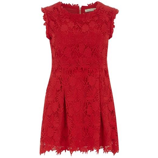 Orien Love Red Crochet Lace Bell Dress dorothy-perkins czerwony 