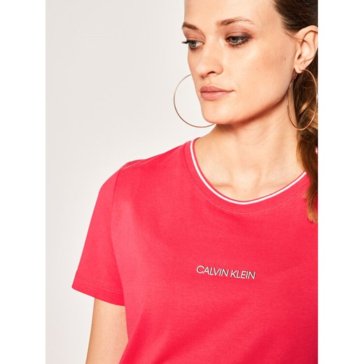 Calvin Klein T-Shirt Regular Fit Small Logo Tee K20K201853 Różowy Regular Fit Calvin Klein XS MODIVO okazyjna cena