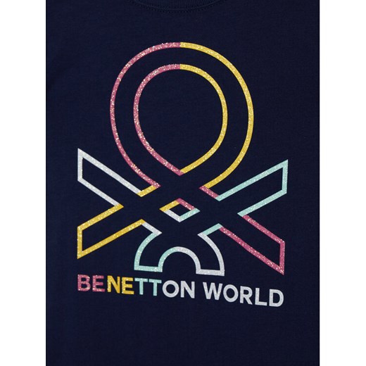 United Colors Of Benetton T-Shirt 3096C1539 Granatowy Regular Fit United Colors Of Benetton 120 okazja MODIVO