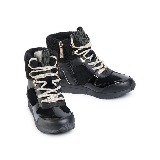 MICHAEL KORS KIDS Trzewiki Zalliedona Czarny Michael Kors Kids 35 promocyjna cena MODIVO