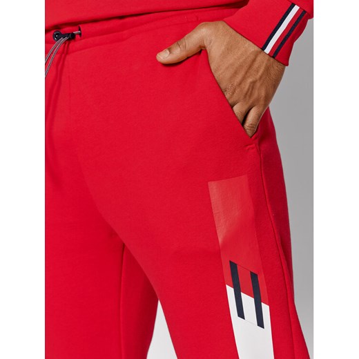 Tommy Hilfiger Spodnie dresowe Praphic MW0MW19763 Czerwony Regular Fit Tommy Hilfiger XL okazja MODIVO