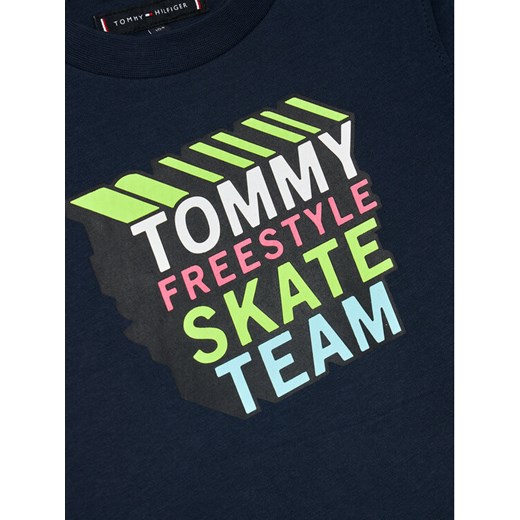 Tommy Hilfiger T-Shirt Cool Logo KB0KB06520 D Granatowy Regular Fit Tommy Hilfiger 12Y wyprzedaż MODIVO