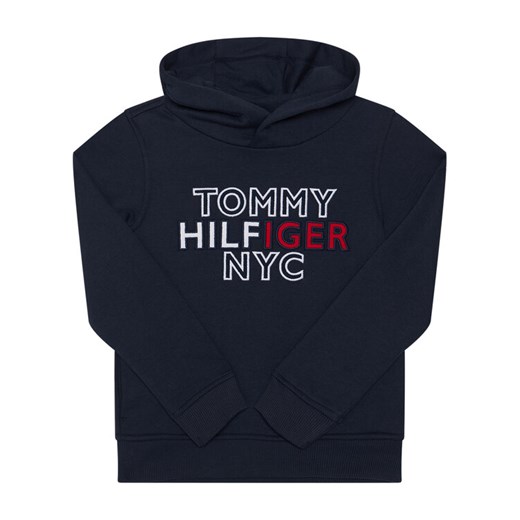 Tommy Hilfiger Bluza Th Nyc Graphic Hoodie KB0KB05808 M Granatowy Regular Fit Tommy Hilfiger 6Y okazyjna cena MODIVO