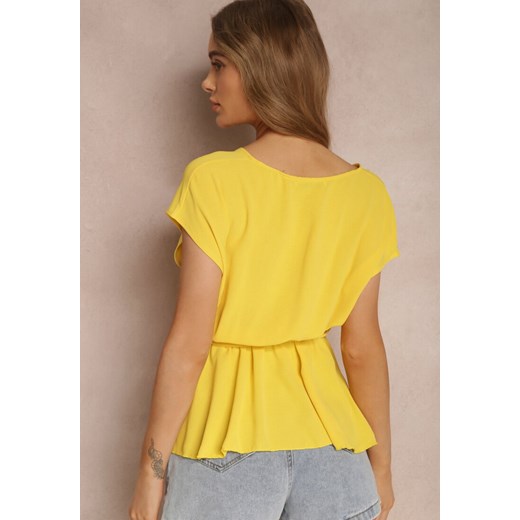 Żółta Bluzka Rhenippe ze sklepu Renee odzież w kategorii Bluzki damskie - zdjęcie 137648029