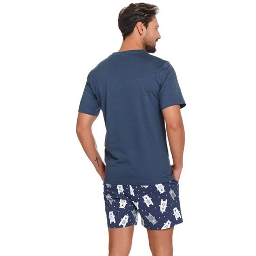 PMB.4222 Bear piżama męska kr. kr., Kolor niebieski, Rozmiar S, Doctor Nap ze sklepu Intymna w kategorii Piżamy męskie - zdjęcie 137655007