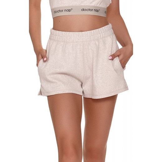 SHO.4303 szorty z dzianiny bawełnianej z konopią, Kolor beżowy-wzór, Rozmiar XL, Doctor Nap ze sklepu Intymna w kategorii Piżamy damskie - zdjęcie 137655185