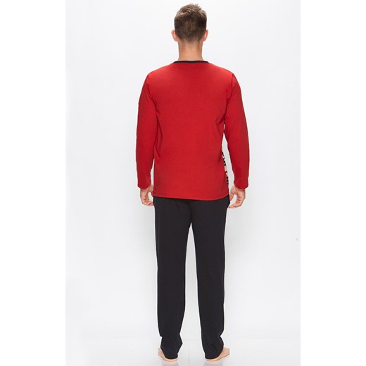 Piżama męska 41/5-26P/414A66, Kolor czerwono-beżowy, Rozmiar L, Fabio Undercare ze sklepu Intymna w kategorii Piżamy męskie - zdjęcie 137655986