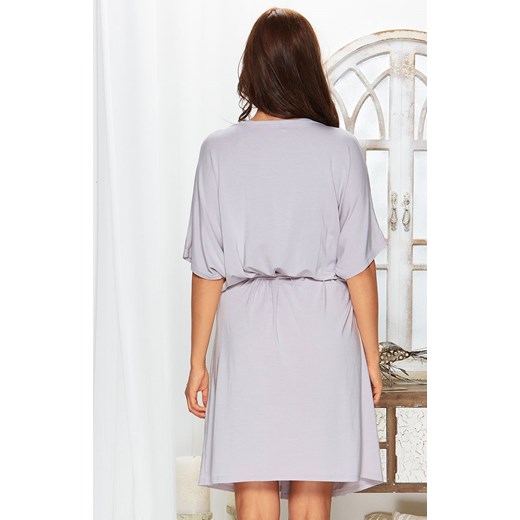 Szlafrok 54/2-179V/33, Kolor jasnoszary, Rozmiar S/M, Miss Fabio ze sklepu Intymna w kategorii Szlafroki damskie - zdjęcie 137656015