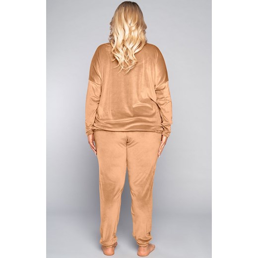 Juga piżama/dres dł.dł., Kolor karmelowy, Rozmiar S, Italian Fashion ze sklepu Intymna w kategorii Piżamy damskie - zdjęcie 137658305