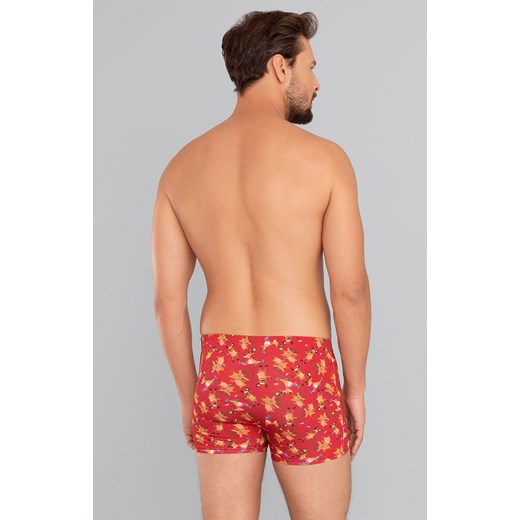 Bokserki świąteczne czerwone męskie Miko, Kolor czerwony-wzór, Rozmiar L, Gee One ze sklepu Intymna w kategorii Majtki męskie - zdjęcie 137658468