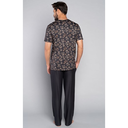 Pinus piżama męs. kr. dł., Kolor grafitowy-wzór, Rozmiar S, Italian Fashion ze sklepu Intymna w kategorii Piżamy męskie - zdjęcie 137658629