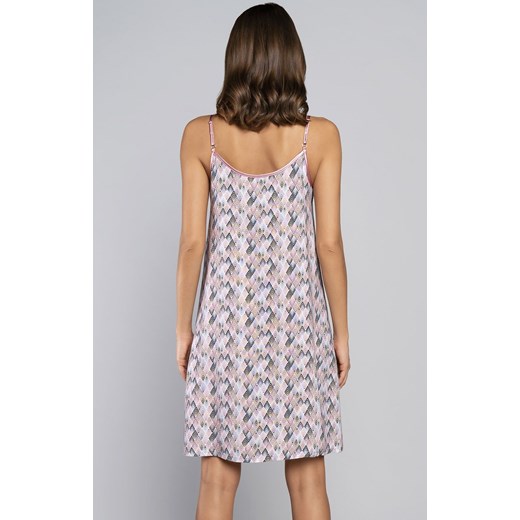 Bambus koszula nocna wąs.ram., Kolor szaro-różowy, Rozmiar S, Italian Fashion ze sklepu Intymna w kategorii Koszule nocne - zdjęcie 137658937