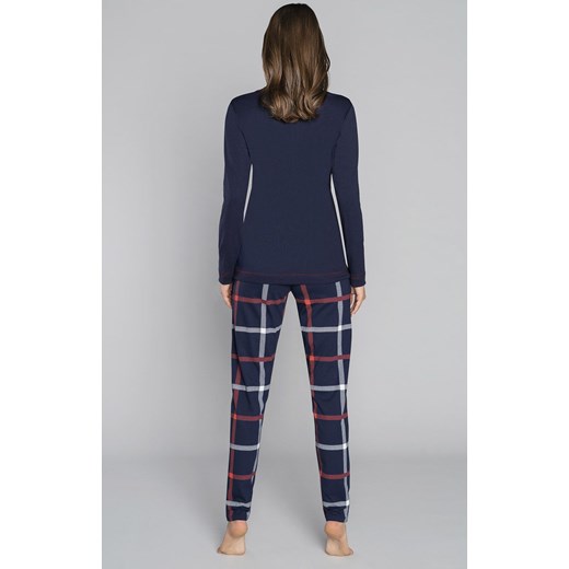 Izera piżama damska dł.dł., Kolor granatowy-wzór, Rozmiar M, Italian Fashion ze sklepu Intymna w kategorii Piżamy damskie - zdjęcie 137659169