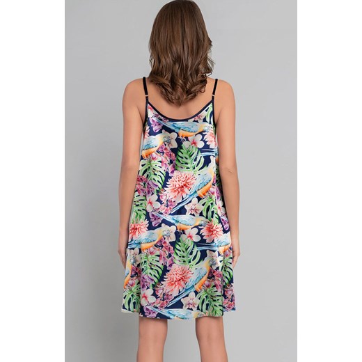 Polinezja koszula nocna damska wąs.ram., Kolor kwiaty kolor, Rozmiar S, Gee One ze sklepu Intymna w kategorii Koszule nocne - zdjęcie 137659377