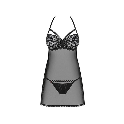 Obsessive Joylace koszulka babydoll i stringi, Kolor czarny, Rozmiar S/M, Obsessive S/M wyprzedaż Intymna
