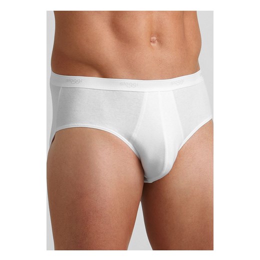 Sloggi białe slipy męskie bawełna Men Basic Midi 10004712, Kolor biały, Rozmiar M, Sloggi ze sklepu Intymna w kategorii Majtki męskie - zdjęcie 137664777