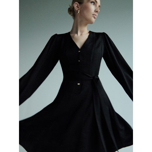 Reserved - Sukienka z wiskozą - Czarny Reserved XS okazja Reserved