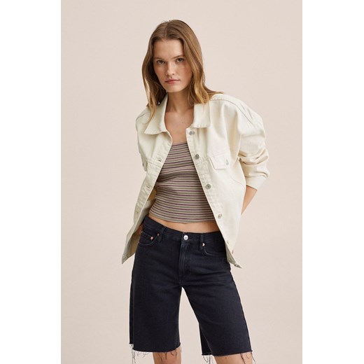 Mango kurtka jeansowa Dafne damska kolor beżowy przejściowa oversize Mango S ANSWEAR.com