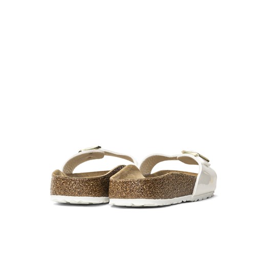 Klapki damskie lakierowane białe Birkenstock Madrid BF 40 Sneaker Peeker