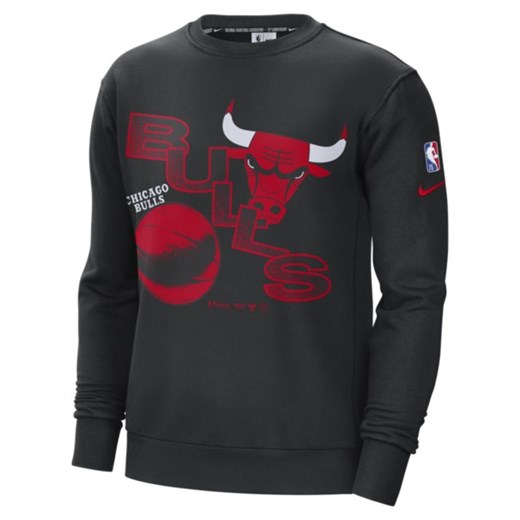 Męska bluza dresowa z dzianiny Nike NBA Chicago Bulls Courtside - Czerń Nike 2XL Nike poland