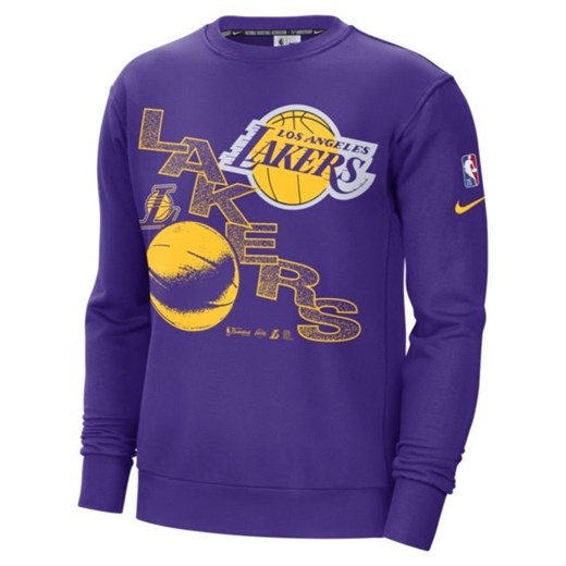 Męska bluza dresowa z dzianiny Los Angeles Lakers Courtside Nike NBA - Fiolet Nike 2XL okazja Nike poland