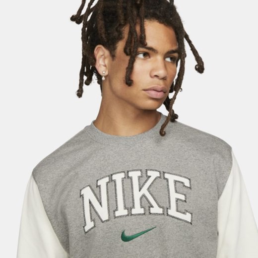 Męska bluza dresowa z dzianiny w stylu retro Nike Sportswear - Szary Nike M Nike poland