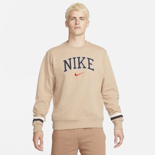 Męska bluza dresowa z dzianiny w stylu retro Nike Sportswear - Brązowy Nike M Nike poland