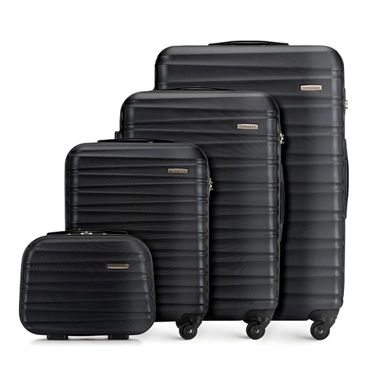 Komplet walizek z ABS-u z żebrowaniem Wittchen promocja WITTCHEN