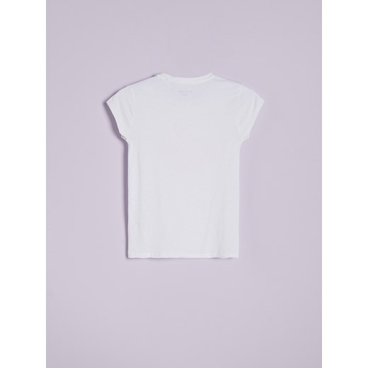 Reserved - Bawełniany t-shirt z nadrukiem - Biały Reserved 140 Reserved