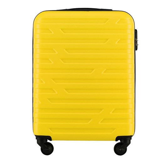 Walizka kabinowa z ABS-u w geometryczny deseń żółta ze sklepu WITTCHEN w kategorii Walizki - zdjęcie 137905527