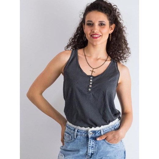 Made in Italy Grafitowy top Fabulous YP-TP-wmu0536.81P_319388 XS XS Mall