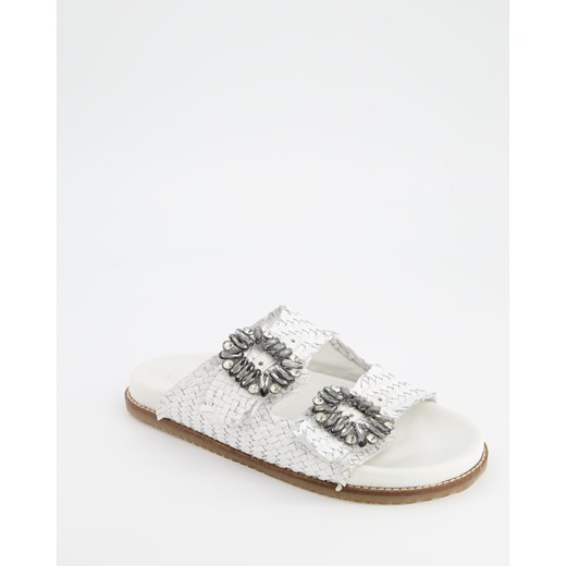 VENEZIA Białe klapki - 21E271 WEA WHITE Venezia 40 Venezia