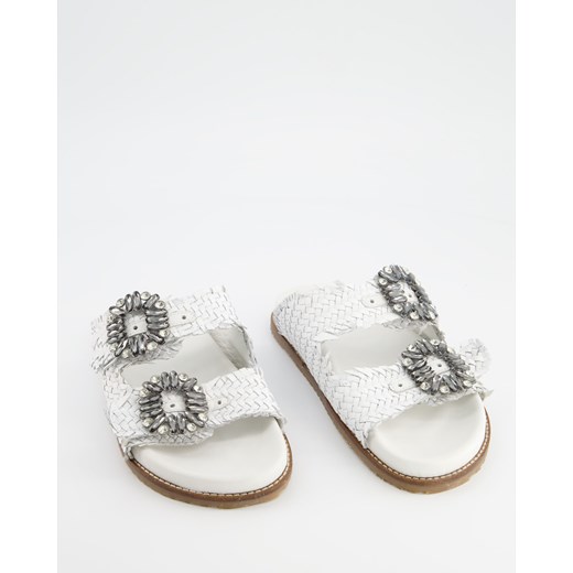 VENEZIA Białe klapki - 21E271 WEA WHITE Venezia 38 Venezia