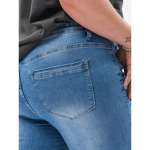 Spodnie damskie jeansowe Plus Size 131PLR - niebieskie Edoti.com 44 Edoti.com